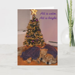 Helgdag Peacful Golden Retriever Helgkort