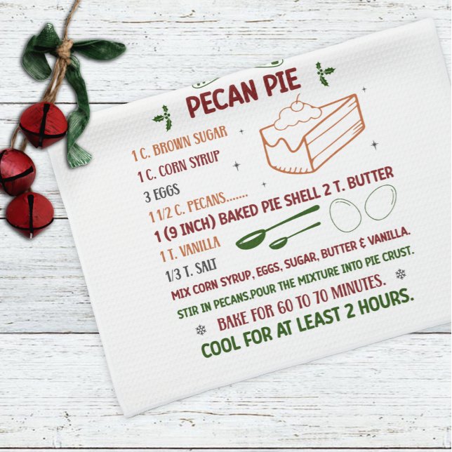 Helgdag Pecan Paj Receptjul Kökshandduk (Skapare uppladdad)