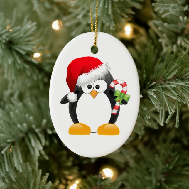 Helgdag Penguin Anpassade Ornaments Julgransprydnad Keramik (Träd)