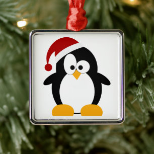 Helgdag Penguin Anpassade Ornaments Julgransprydnad Metall