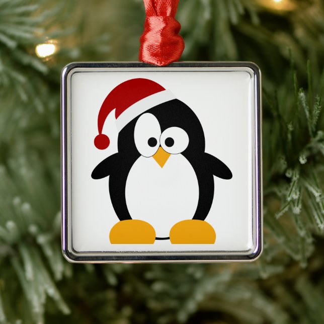 Helgdag Penguin Anpassade Ornaments Julgransprydnad Metall (Träd)