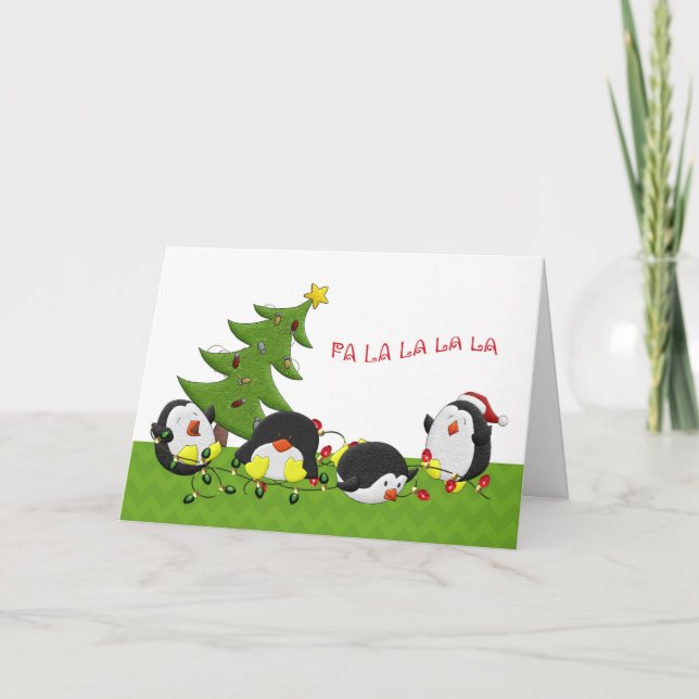Helgdag Penguin-Roligt Helgkort (Framsida)