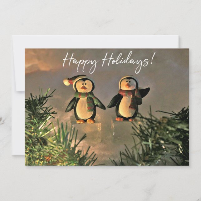 Helgdag Penguiner Inbjudningar (Framsida)