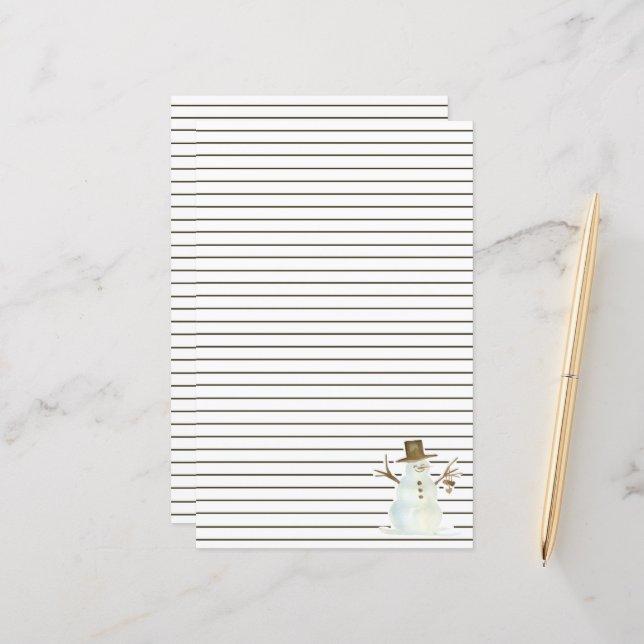 Helgdag Personligen  vid jul Snögubbe Brown (Fram/Back In Situ)