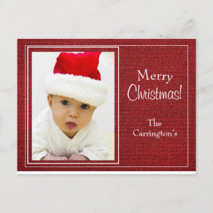 Helgdag Photo Card Simple Script-jul Vykort
