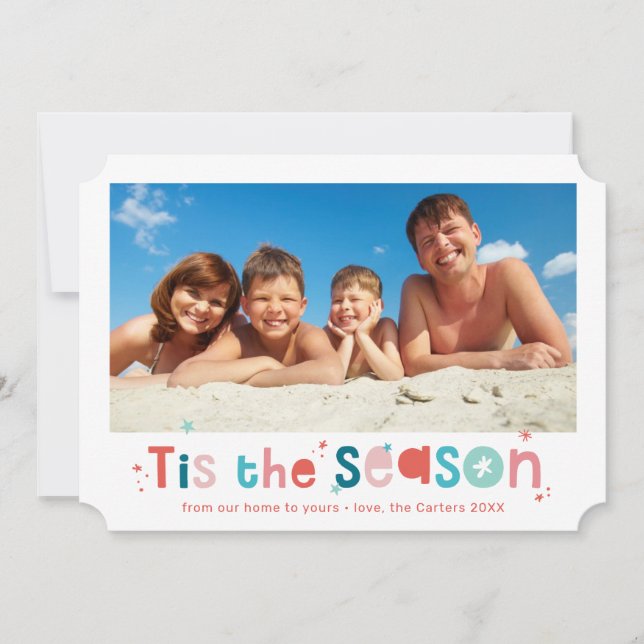 HELGDAG PHOTO christmas är säsongsbetonad Julkort (Framsida)