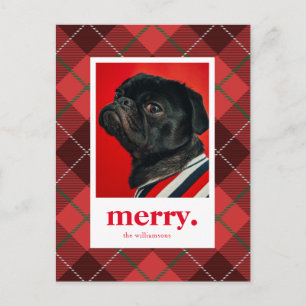 HELGDAG PHOTO CHRISTMAS Merry Red Play Vykort