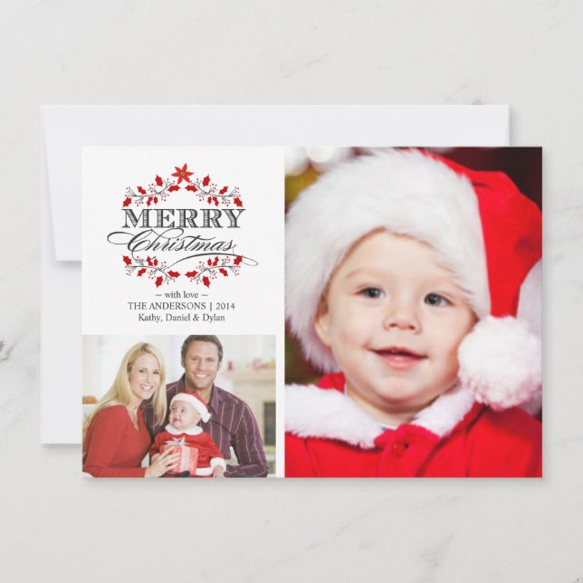 Helgdag Photo Collage Julkort (Framsida)