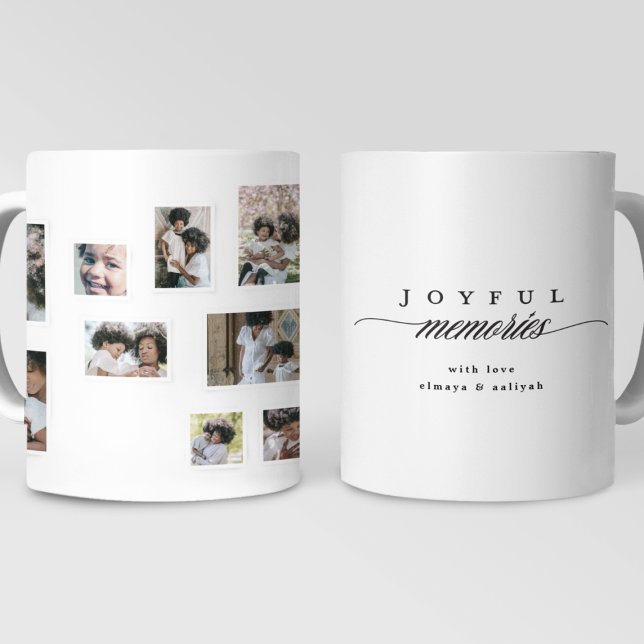 Helgdag Photo Collage Modern Glatt Moments Kaffemugg (Skapare uppladdad)