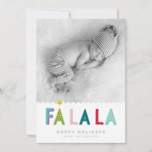 HELGDAG PHOTO fa la la bold bright-färgat citat