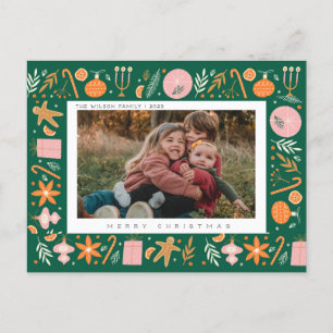 Helgdag Photo Jul Greenery Joy Family Helg Vykort