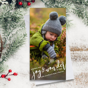 Helgdag Photo jul Joy &  Hand-Lettered Julkort