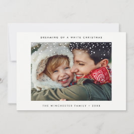 HELGDAG PHOTO-KORT | Minimal modern Snö-jul Julkort