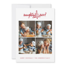 HELGDAG PHOTO-KORT | Modern Naughn Nice-jul