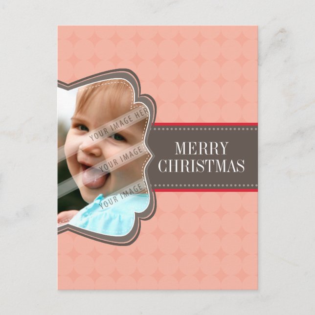 HELGDAG PHOTO POSTCARD: dekorativeband 6P Helg Vykort (Framsida)