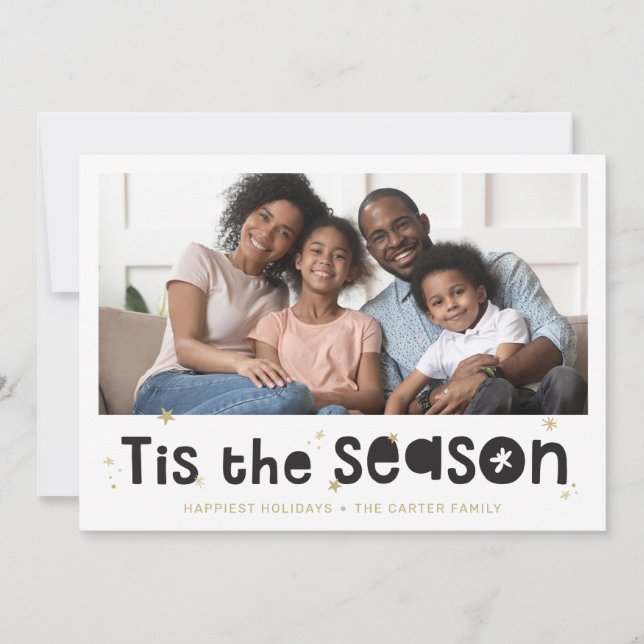 HELGDAG PHOTO roligt christmas citerar detta säson Julkort (Framsida)