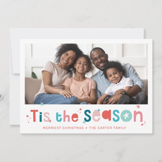 HELGDAG PHOTO roligt christmas citerar detta säson Julkort (Framsida)