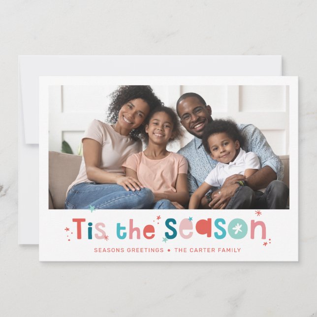 HELGDAG PHOTO roligt christmas citerar detta säson Julkort (Framsida)