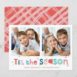 HELGDAG PHOTO-roligtens citat är säsongsfoto 2 Julkort