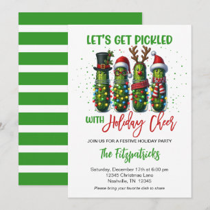 Helgdag Pickle-julsköksmiddagen Party Inbjudningar