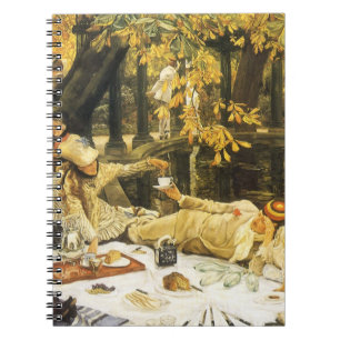 Helgdag, picknicken av James Tissot, viktoriansk k Anteckningsbok