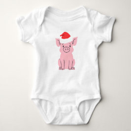 Helgdag Piglet med Santa Hat T Shirt