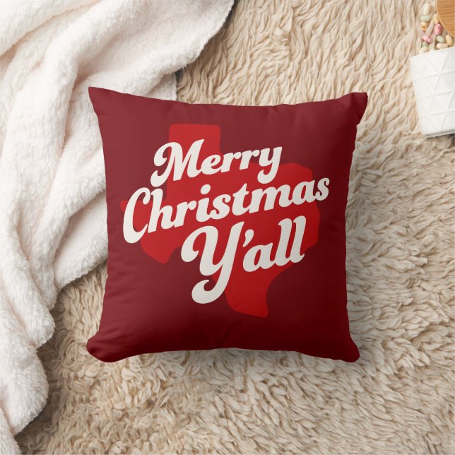 Helgdag Pillow *God jul Y'all* Kudde (Filt)