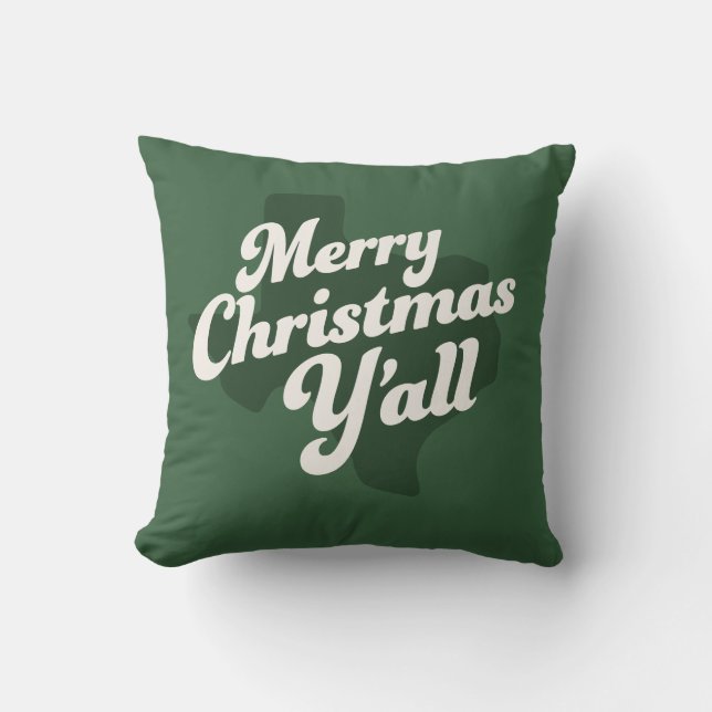 Helgdag Pillow *God jul Y'all* Kudde (Framsida)