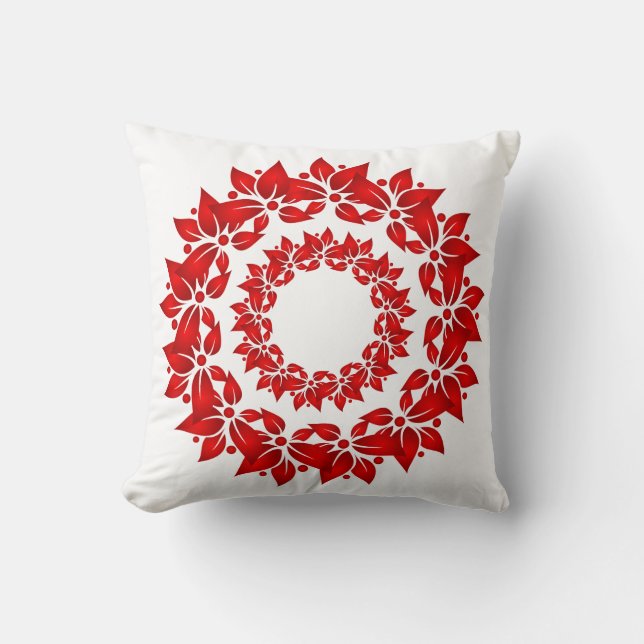 Helgdag Pillow-Poinsettia Wandeans Kudde (Framsida)