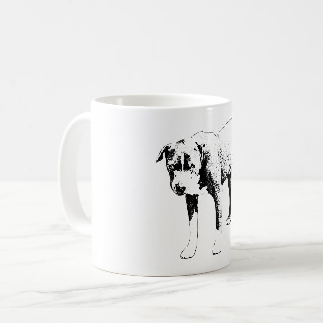 Helgdag Pit Bull, Steady Gaze Kaffemugg (Framsida vänster)