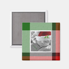 Helgdag Plade jultomten Keepsaké Baby Photo Magnet