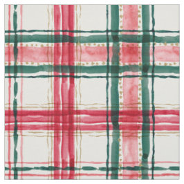 HELGDAG PLAID Red-Grönt Tyg