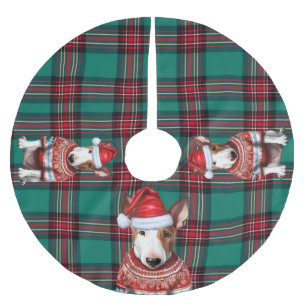 Helgdag Play Bull Terrier Hund jul Julgransmatta Borstad Polyester