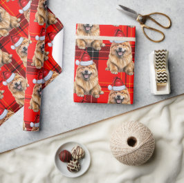 Helgdag Play Chow Chow Santa Hund jul Presentpapper
