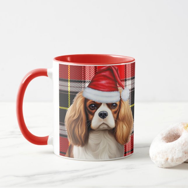 Helgdag Play Kung Charles Spaniel-Hund Jul Mugg (Med munk)