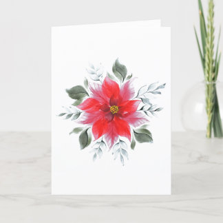 Helgdag Poinsettia Helgkort