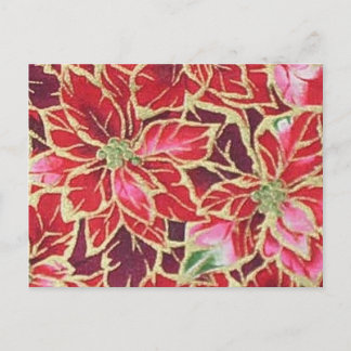 Helgdag Poinsettia Red Guld Rosa Burgundy Postcard Helg Vykort