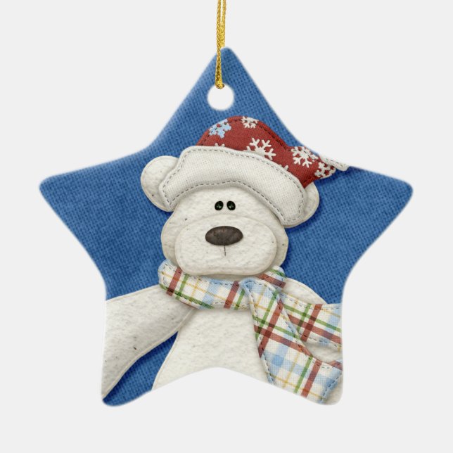 Helgdag Polar Bear Ornament (Framsidan)