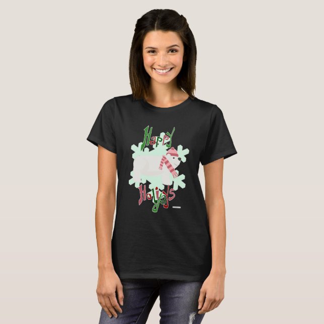 Helgdag Polar Bear Tee Shirt (Hel framsida)