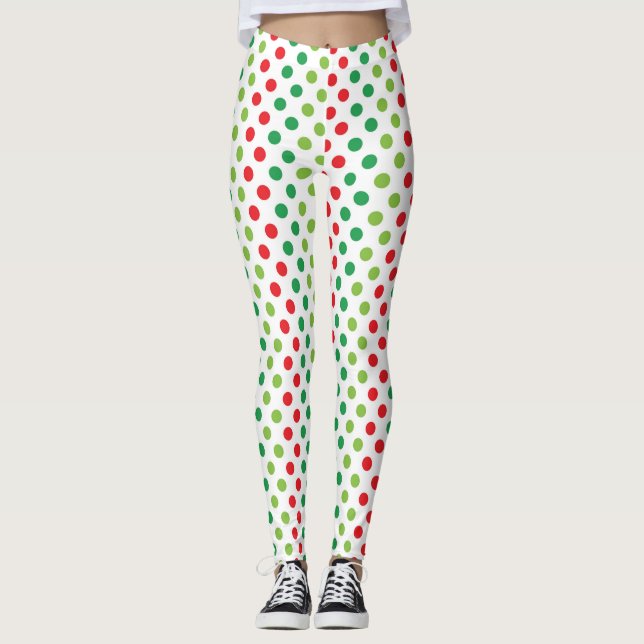 Helgdag Polka-punkter Leggings (Framsida)