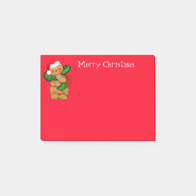 Helgdag Post it Notes-Pepparkaksgubbe Post-it Block (Framsida)
