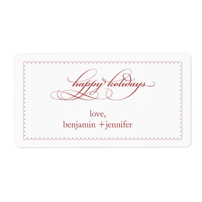 helgdag presentetikett eller märkre fraktsedel (Framsidan)