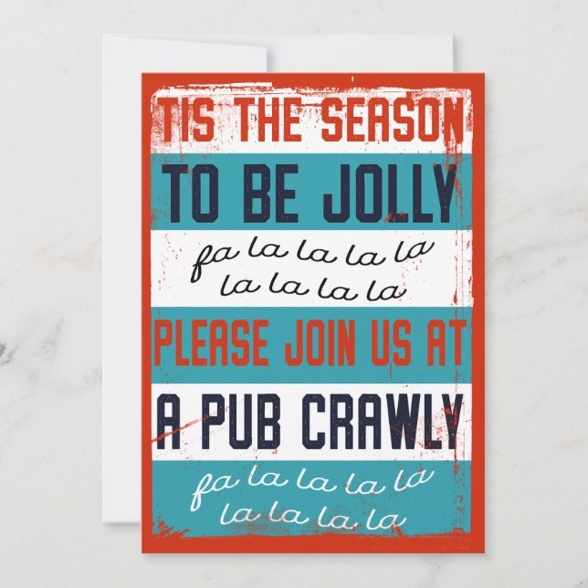 Helgdag Pub Crawl / Beer Crawl Inbjudningar (Framsida)