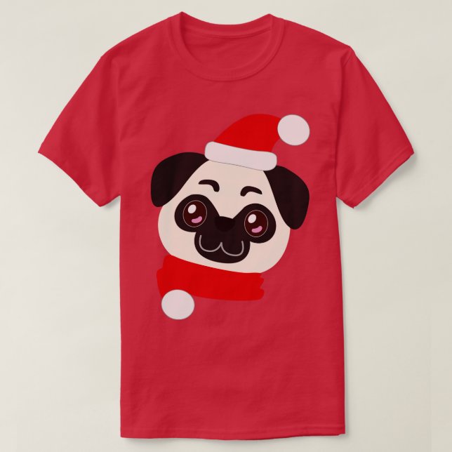 Helgdag Pug T Shirt (Design framsida)