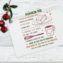 Helgdag Pumpkin Paj Receptjul Kökshandduk