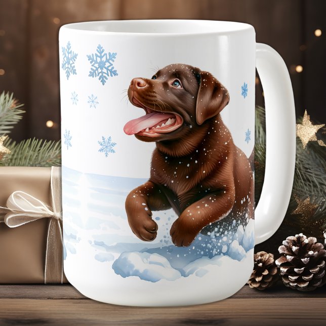 Helgdag Puppy Puppy Hund för uppspelning av labrad Kaffemugg (Skapare uppladdad)