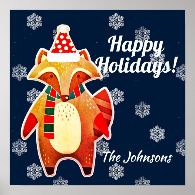 Helgdag Raccoon Poster (Framsidan)