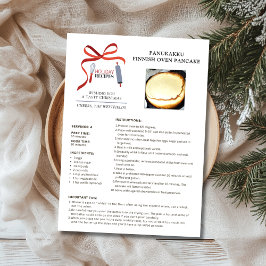 Helgdag Recipe finska Oven Pancake-julkort Julkort