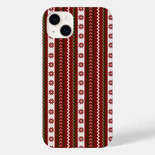 Helgdag Red and Grönt Fair Isle
