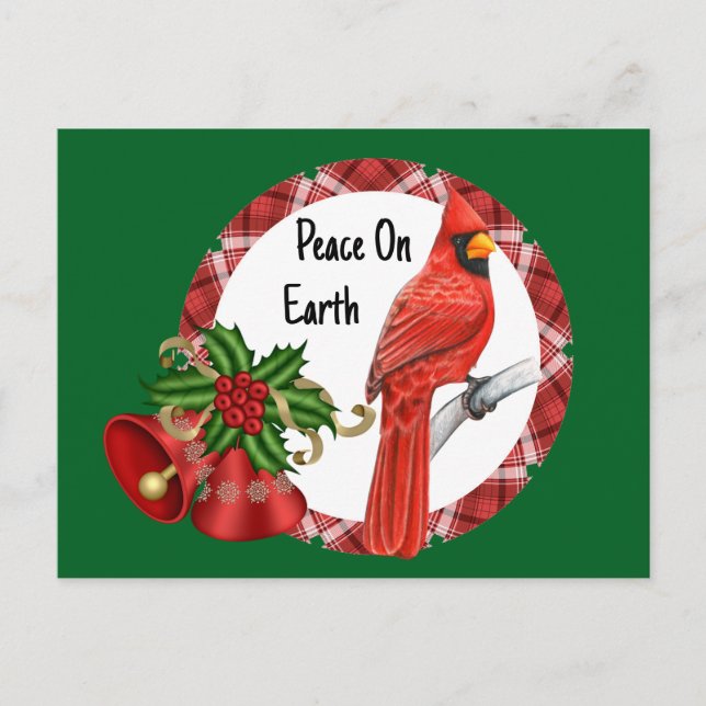 Helgdag Red Cardinal vycard Vykort (Framsida)
